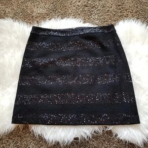 Sequin Stripe Skirt